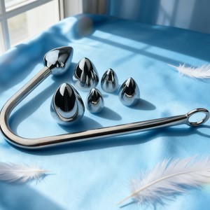 5 Bolas Intercambiables de Acero Inoxidable, Gancho Anal Ecológico 100% Impermeable, Juguete Sexual de Bondage Fetiche, Unisex para Adultos y Parejas - Product Image 4