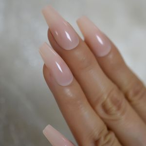 Appuyez sur <span class=keywords><strong>les</strong></span> ongles forme de ballet de cercueil de couleur nude moyenne couverture complète 12 tailles-24 pièces <span class=keywords><strong>pour</strong></span> la <span class=keywords><strong>manucure</strong></span> de date de fête - Product Image 2
