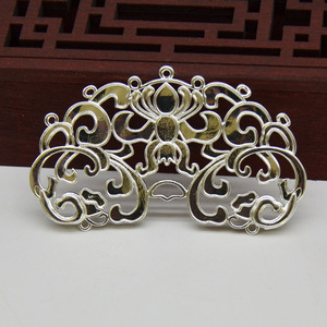 Traditional Chinese Lotus Lock Gold Plated Copper Hair Ornament For Hanfu <b>Wedding</b> Bridal Headwear DIY <b>Accessory</b> Material - Product Image 3