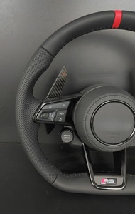 พวงมาลัยคาร์บอนไฟเบอร์พร้อมแป้นเปลี่ยนเกียร์สำหรับ <span class=keywords><strong>Audi</strong></span> S3 S4 S5 S6 S7 A3 A4 A5 A6 A7 Q3 Q5 Q7 พวงมาลัยสปอร์ตแบบกำหนดเอง - Product Image 5