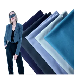Tecido de poliéster rayon spandex para uniforme de terno, produtos prontos multicoloridos 380 G/M