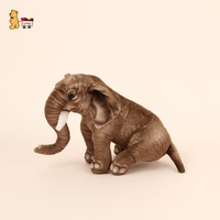 Éléphant Simulé Animal en Peluche Coton Biologique Sherpa Tissu Laine Nylon Caoutchouc Fourrure PP Coton 30cm 40cm Peluche Flanelle Plastique