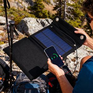 ALECTER Panneaux solaires pliables 20W 156,75 mm Portables Haute Efficacité 21% Étanche pour Voyage en Extérieur Randonnée Recharge de Téléphone Portable - Product Image 6