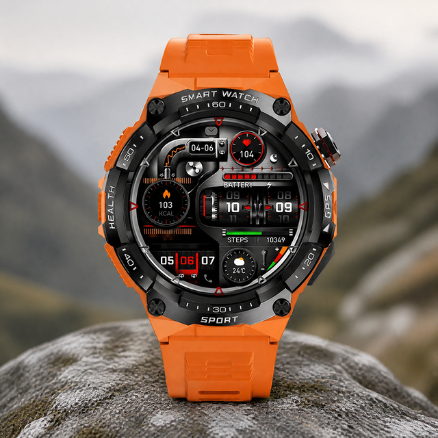 Spovan WB43 Rugged GPS Smartwatch for Men, 3ATM  Outdoor Sports Watch, Compass Barometer, OEM/ODM Custom LOGO & Packagiing