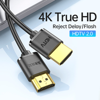 Câble HDMI haute vitesse 4K 60Hz ultra fin plaqué or pour téléviseurs Ultra HD, projecteurs, moniteurs PVC OFC 0,5M 1M 2M 3M 5M