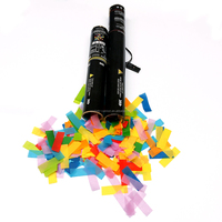 Canon électrique de scène 60 cm 80 cm avec confettis multicolores en papier biodégradable, lanceur électrique multicolore