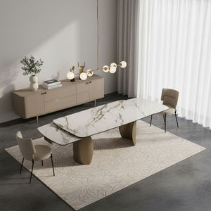 Meubles de <span class=keywords><strong>salle</strong></span> à <span class=keywords><strong>manger</strong></span> gain de place, style nordique, <span class=keywords><strong>table</strong></span> à <span class=keywords><strong>manger</strong></span> <span class=keywords><strong>extensible</strong></span> moderne de luxe en pierre frittée - Product Image 2