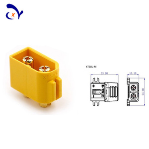 Amass XT60PM Series Yellow Aviation Connector Connecteur mâle femelle à courant élevé pour fil d'alimentation d'avion Série <span class=keywords><strong>XT60</strong></span> - Product Image 4