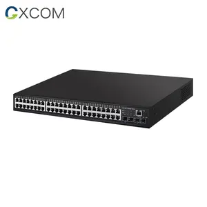 Conmutador de red Ethernet PoE para cámara CCTV, conmutador de 48 puertos gigabit L2 L3 Pro gestionado 802.3af at bt PoE + 48V