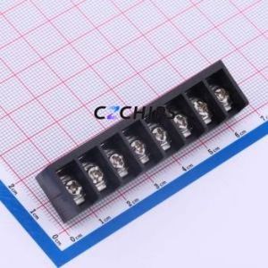 DBT50-7.62-8P-BK-P Barrier Terminal Block P=7.62mm Connector Three Sides 7.62mm 1x8P Edge Pin - Product Image 1