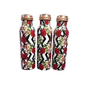 Ensembles de bouteilles en cuivre personnalisées, revêtement émaillé, qualité supérieure, prix abordable, bouteilles en cuivre pur à vendre - Product Image 5