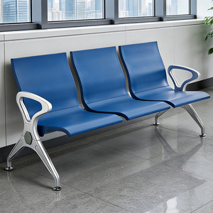 Silla de espera de tres plazas Tsuneyuki H3016 de metal con pasamanos para aeropuerto, estación de tren, banco, uso médico y público - Product Image 3