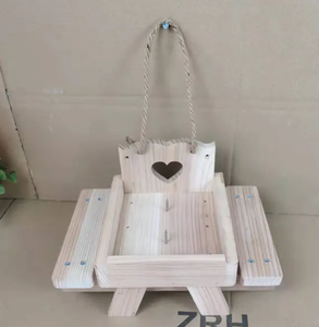 Boîte d'alimentation en bois de Chipmunk personnalisée, mangeoire carbonisée pour maison d'écureuil pour l'extérieur - Product Image 5