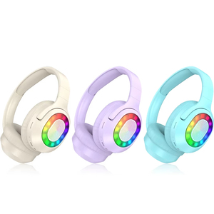 Cuffie da Gaming alla Moda 2025 con Illuminazione RGB LED, Chipset JL, Slot per Scheda SD, Auricolari TWS Senza Cancellazione del Rumore per Bambini, Bluetooth 5.3 - Product Image 1