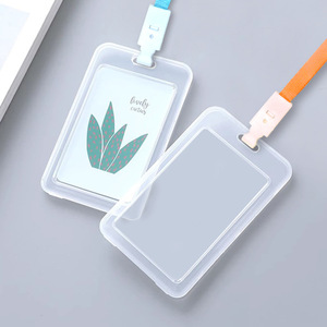 Campus card, kindergarten and primary school student card sleeve, double-sided transparent work <b>ID</b> with lanyard, name tag, - Product Image 2
