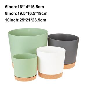 <span class=keywords><strong>Vasi</strong></span> Rotondi Autoirriganti da 6,5/8/10 Pollici per Piante da Interno, <span class=keywords><strong>Vasi</strong></span> in <span class=keywords><strong>Plastica</strong></span> con Sottovaso <span class=keywords><strong>di</strong></span> Drenaggio per Casa e Giardino - Product Image 2