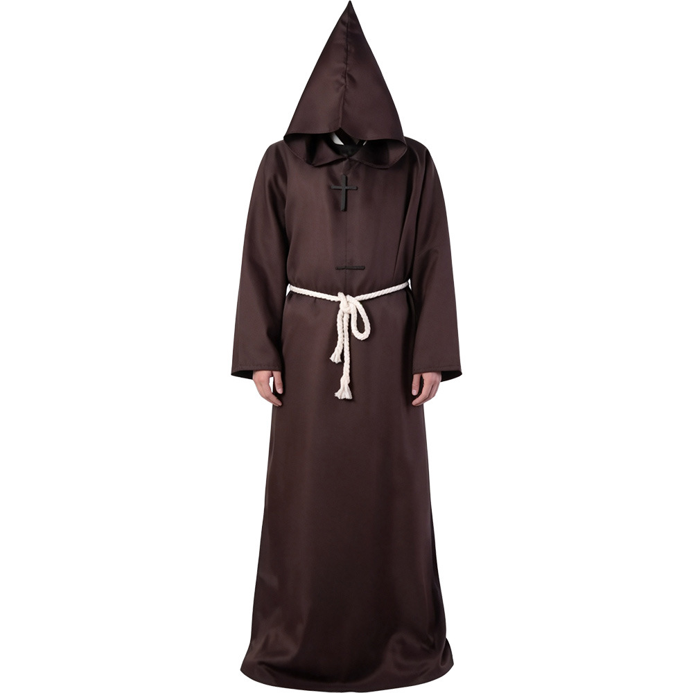 Robes de moine/prêtre médiéval - marron