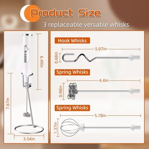 Mini Stainless Steel Handheld Electric Milk Frother Machine Electric Whisk Coffee Mixer Matcha Whisk Foam <b>Maker</b> Egg Whisk M002 - Product Image 3