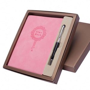 Customized Printing Business Luxury Faux Leather Notebook Gift Set A5 <b>Journal</b> Box Gift Sets Diary Notebook With Pen - Product Image 2