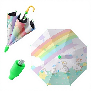 <span class=keywords><strong>Parapluie</strong></span> automatique à long manche pour enfants, motif dessin animé, pour élèves du primaire de 6 à 12 ans, imperméable, personnalisable - Product Image 1