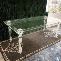 Moderne Acryl Clear Recta ngle Esstisch Wohn möbel für den Hotel gebrauch für Anlässe von Hochzeit gemacht