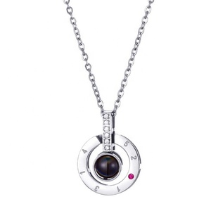 Colgante de moda 100 idioma <span class=keywords><strong>te</strong></span> amo proyección collar - Product Image 3