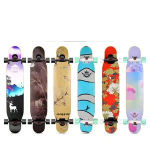 Cougar Dance Complete Skateboard Longboards Flat Plate Skate Board Northeast Maple Deck Long Skateboard