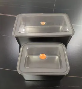 Online Wholesale Stainless Steel Kitchen Draining Fruit Storage Sealed Crisper Box