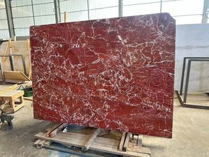 Dalles de marbre rouge français incarnat languedoc napoléon rosa avec motif préfabriqué - Product Image 4