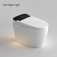 WC intelligent sans réservoir M819 avec chasse automatique, siège chauffant, double chasse, cuvette allongée, siphon en S et siphon en P, télécommande