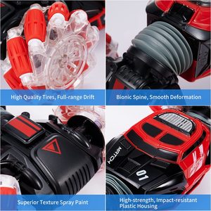 Auto RC Elettriche per Bambini a Quattro Ruote Motrici, Giocattoli Acrobatici con Controllo Gestuale, Telecomando, Fuoristrada, Drifting, Trasformazione e Caricabatterie - Product Image 6