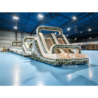 Parcours d'obstacles gonflable camouflage très demandé pour adultes et enfants, parcours de défi commercial extérieur, personnalisation OEM