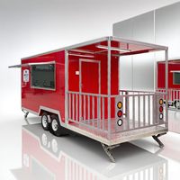 Vente de Food Truck, Remorque Alimentaire Mobile Entièrement Équipée, Four à Pizza, Bar à Café, Chariot à Hot-Dogs, Congélateur, Réfrigérateur à Glaces, Usage Commercial