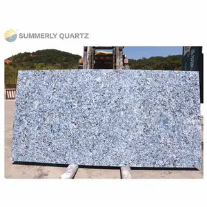 Kunstmatige Stenen Platen Quartz Platen Engineered Stone Blauw Stroomt Gepolijst Massief Oppervlakken Voor Keuken Werkbladen