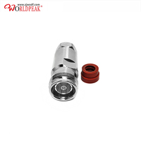 Connecteur RF d'usine 4.3-10 Mini DIN femelle droit à sertir pour câble coaxial super flexible 1/2 pouce Microdot