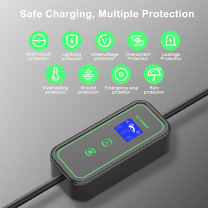 Caricatore EV Portatile per Casa 2.9-11Kw, <span class=keywords><strong>Stazione</strong></span> di Ricarica Rapida Tipo 1/2/GB/T/Tesla, Grado di Protezione IP65, Monitoraggio Tensione, Controllo App, Stile Cyberpunk - Product Image 3