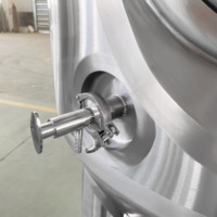 Fermenteur conique en acier inoxydable de 150 L, cuve de fermentation compacte avec réservoir sous pression et isolation en PU pour brasserie
