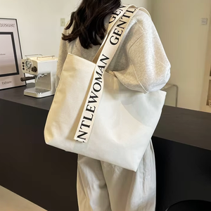 Tùy chỉnh in 140z vải lớn của phụ nữ gấp Tote Túi tái chế cá nhân hàng tạp hóa mua sắm số lượng lớn tái sử dụng - Product Image 2