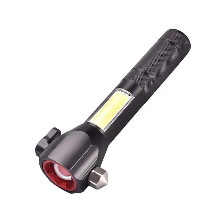 Linterna LED Hummer de seguridad, luz de corte con cuchillo recargable por USB, función magnética