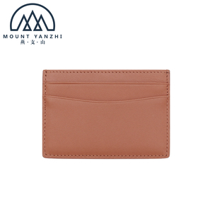 Porte-cartes RFID fin et minimaliste en cuir véritable, personnalisable avec logo, pour cartes d'identité et de crédit, pochettes de luxe pour cartes de visite, vente en gros - Product Image 1