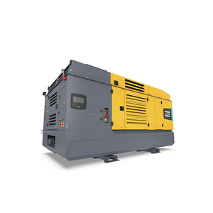 Atlas Copco Portable 250 CFM 12 bar diesel Screw Vacuum Mobile air Compressor with Jack Hammer <b>Sandblaster</b> - Product Image 4