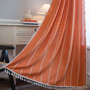 Transfrontalier pour <span class=keywords><strong>Amazon</strong></span> chambre tige poche stéréo rayé tricoté rideaux en gros salon baie vitrée cantonnières pour chambre - Product Image 1