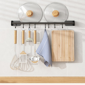 Kitchen Accessorizes Hanger Hooks Storage <strong>Rack</strong> Hanger Traditional Household Bathroom <strong>Wall</strong> Mounted <strong>Key</strong> Organizer Space Black - Product Image 4