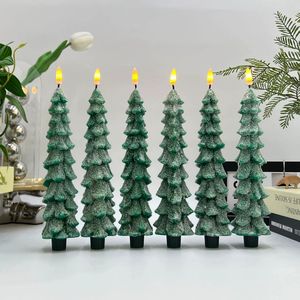 Bougie LED d'arbre de Noël à télécommande Bougies LED en cire Parrfin-Sans flamme, à piles, mode minuterie pour décoration de vacances - Product Image 1