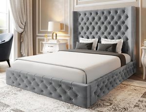 Cama Otomana Minimalista de Diseño Británico, Fabricada en China, con Base de Resortes, Almacenamiento, Cómoda, Ahorra Espacio, Tapizada, con Marco de Madera - Product Image 5