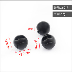 ตัวล็อคแบบสปริงทรงกลมพลาสติกปรับได้สำหรับอุปกรณ์เสริมเสื้อผ้า J2 045 ทนทานต่อการสึกหรอ สีพื้น - Product Image 5