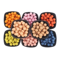 Nouveau pendentif de dentition de qualité alimentaire bijoux à bricoler soi-même collier perle bébé boule d'allaitement 15mm Silicone perles rondes