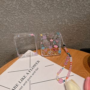 Funda de teléfono plegable de PC dura con patrón de flores IMD transparente de lujo con correa para <span class=keywords><strong>Motorola</strong></span> Moto <span class=keywords><strong>Razr</strong></span> 40 Ultra 5G Fold <span class=keywords><strong>5</strong></span> 4 - Product Image 4