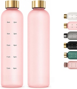 Wholesale 32 oz PC Sports <b>Water</b> <b>Bottles</b> <b>Time</b> Marker Straw Leak-Proof Fitness Gym Outdoor Use Customizable Color - Product Image 1