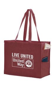 ถุงช้อปปิ้งคุณภาพสูง สีม่วงสดใส เป็นมิตรกับสิ่งแวดล้อม ผลิตจากวัสดุเคลือบแบบไม่ถักทอ ปรับแต่งได้ พร้อมช่องใส่ของ - Product Image 4